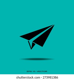 paper airplane, Web icon