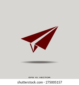 paper airplane, Web icon