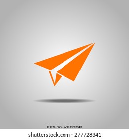 paper airplane, Web icon