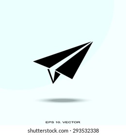 paper airplane, Web icon
