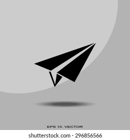 paper airplane, Web icon