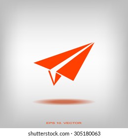 paper airplane, Web icon