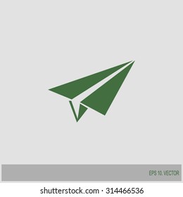 paper airplane, Web icon