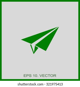 paper airplane, Web icon