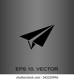 paper airplane, Web icon