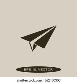 paper airplane, Web icon