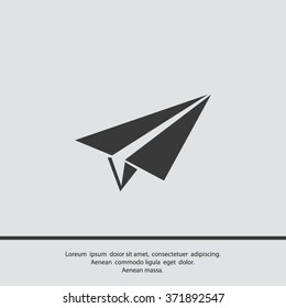 paper airplane, Web icon