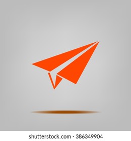 paper airplane, Web icon