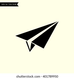 paper airplane, Web icon