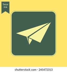 paper airplane, Web icon. vector design