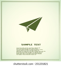 paper airplane, Web icon. vector design