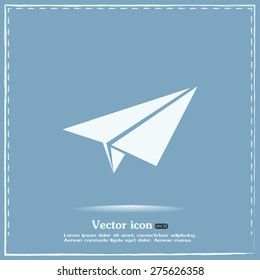 paper airplane, Web icon. vector design
