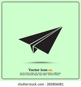 paper airplane, Web icon. vector design