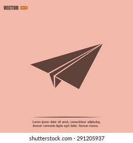 paper airplane, Web icon. vector design