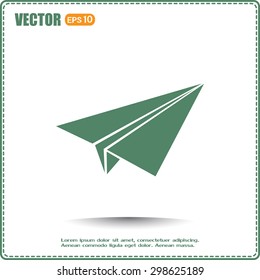 paper airplane, Web icon. vector design