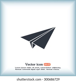 paper airplane, Web icon. vector design