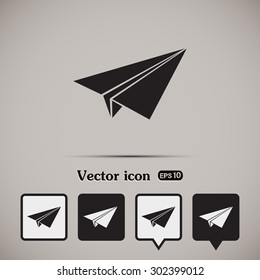 paper airplane, Web icon. vector design