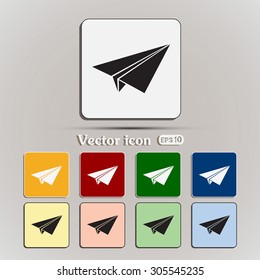 paper airplane, Web icon. vector design
