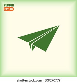 paper airplane, Web icon. vector design