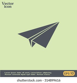 paper airplane, Web icon. vector design