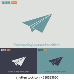 paper airplane, Web icon. vector design