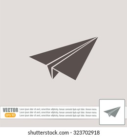 paper airplane, Web icon. vector design
