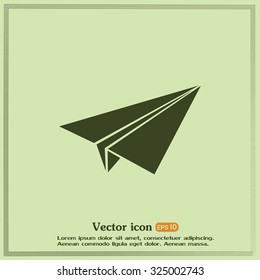 paper airplane, Web icon. vector design
