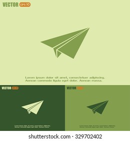 paper airplane, Web icon. vector design