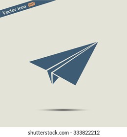 paper airplane, Web icon. vector design