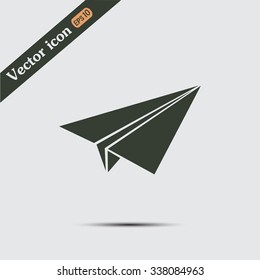 paper airplane, Web icon. vector design