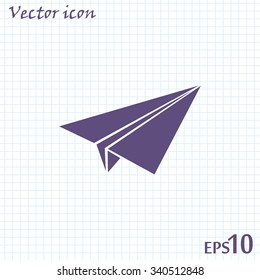 paper airplane, Web icon. vector design