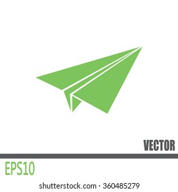 paper airplane, Web icon. vector design