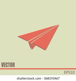 paper airplane, Web icon. vector design