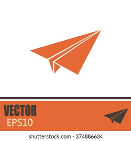 paper airplane, Web icon. vector design