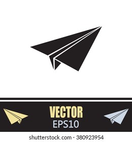 paper airplane, Web icon. vector design