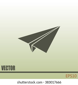 paper airplane, Web icon. vector design