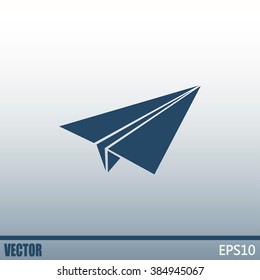 paper airplane, Web icon. vector design
