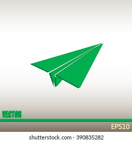 paper airplane, Web icon. vector design