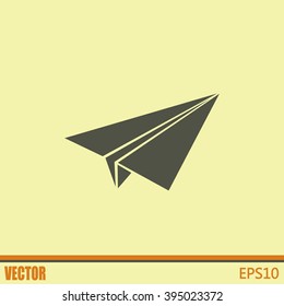 paper airplane, Web icon. vector design