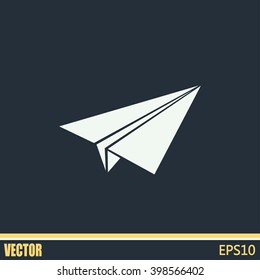 paper airplane, Web icon. vector design