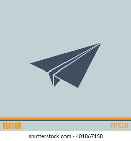 paper airplane, Web icon. vector design
