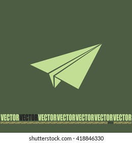 paper airplane, Web icon. vector design