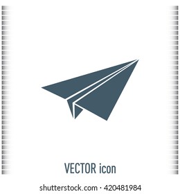 paper airplane, Web icon. vector design