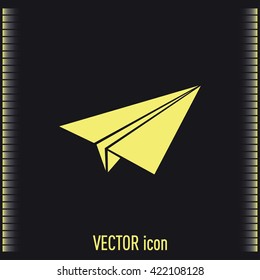 paper airplane, Web icon. vector design