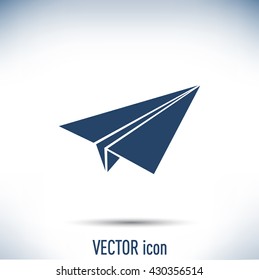 paper airplane, Web icon. vector design