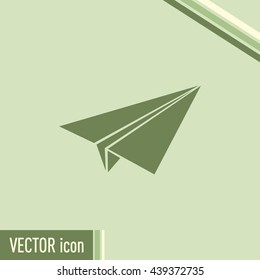 paper airplane, Web icon. vector design