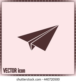 paper airplane, Web icon. vector design