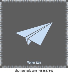 paper airplane, Web icon. vector design