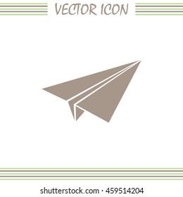 paper airplane, Web icon. vector design