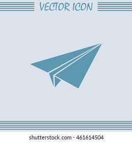 paper airplane, Web icon. vector design